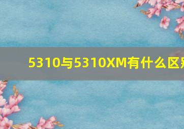 5310与5310XM有什么区别(