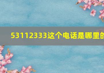 53112333这个电话是哪里的