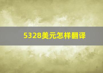 5328美元怎样翻译