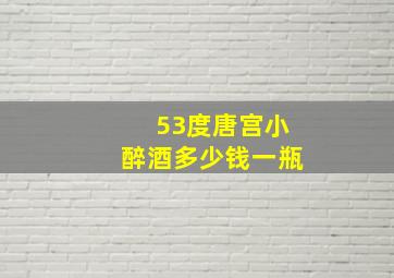 53度唐宫小醉酒多少钱一瓶(