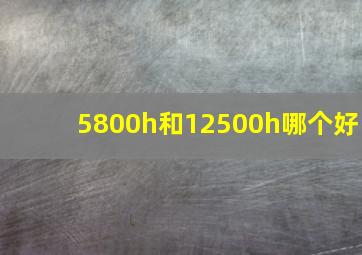 5800h和12500h哪个好