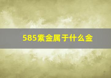 585紫金属于什么金