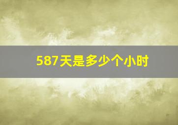 587天是多少个小时