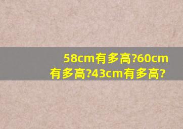 58cm有多高?60cm有多高?43cm有多高?