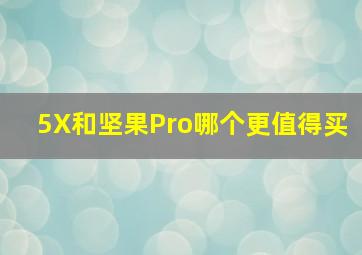 5X和坚果Pro哪个更值得买