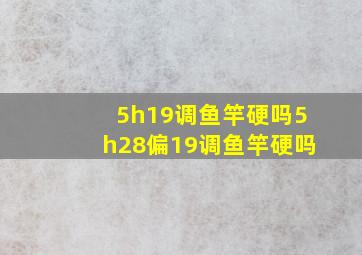 5h19调鱼竿硬吗,5h28偏19调鱼竿硬吗