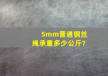 5mm普通钢丝绳承重多少公斤?