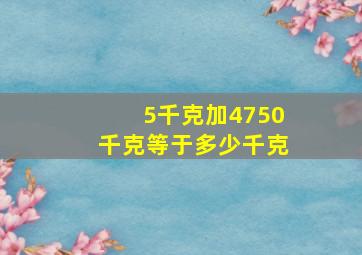 5千克加4750千克等于多少千克