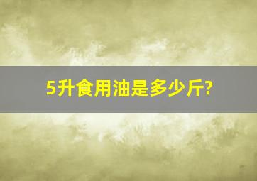 5升食用油是多少斤?