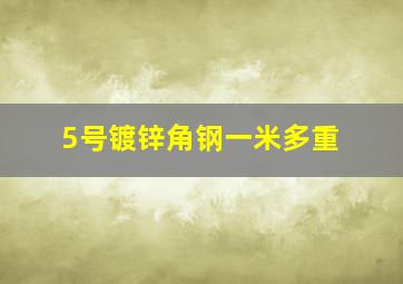 5号镀锌角钢一米多重(