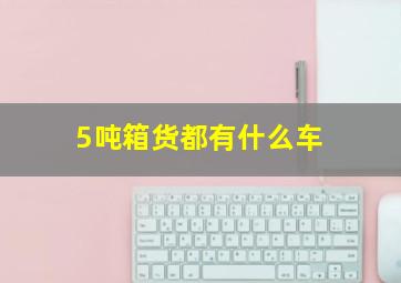 5吨箱货都有什么车