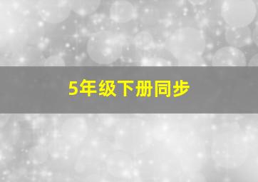 5年级下册同步