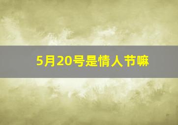 5月20号是情人节嘛