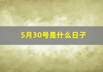 5月30号是什么日子