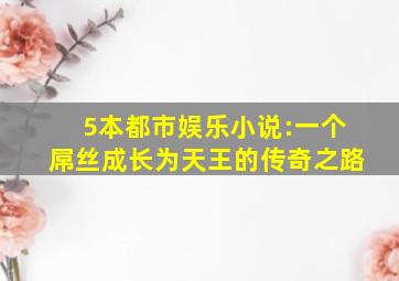 5本都市娱乐小说:一个屌丝成长为天王的传奇之路