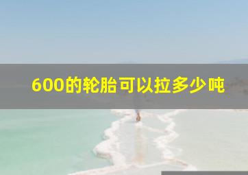 600的轮胎可以拉多少吨(