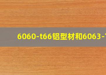 6060-t66铝型材和6063-T5