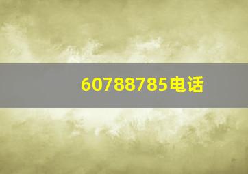 60788785电话