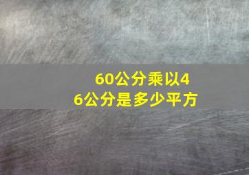 60公分乘以46公分是多少平方