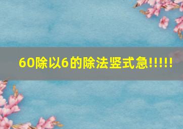 60除以6的除法竖式,急!!!!!