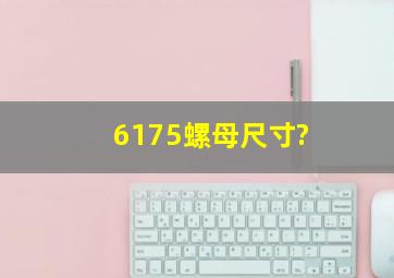 6175螺母尺寸?