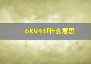 6KV43f什么意思