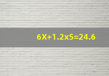 6X+1.2x5=24.6