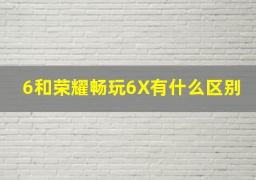 6和荣耀畅玩6X有什么区别