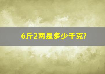 6斤2两是多少千克?