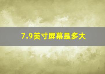 7.9英寸屏幕是多大