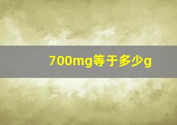 700mg等于多少g