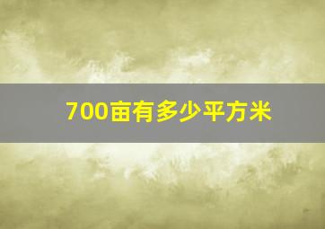 700亩有多少平方米