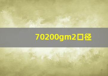 70200gm2口径