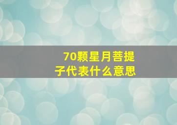 70颗星月菩提子代表什么意思(