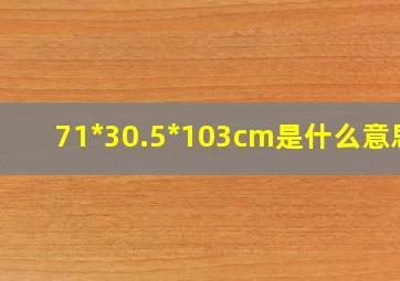 71*30.5*103cm是什么意思?