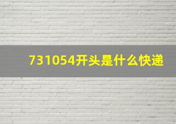 731054开头是什么快递