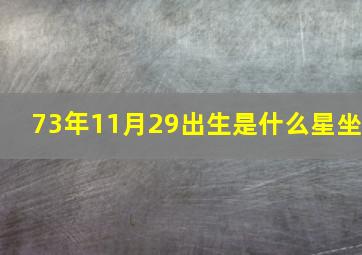 73年11月29出生是什么星坐