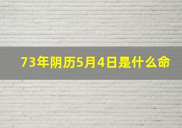 73年阴历5月4日是什么命