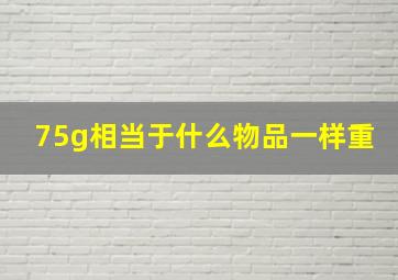 75g相当于什么物品一样重