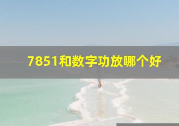 7851和数字功放哪个好(