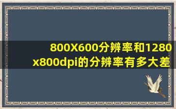 800X600分辨率和1280x800dpi的分辨率有多大差别?我想选个投影仪...