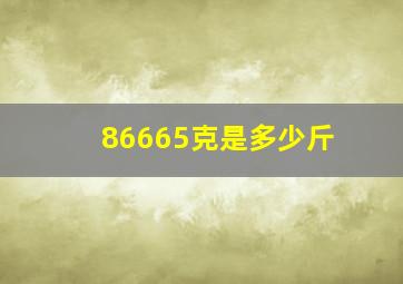 86665克是多少斤