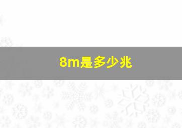 8m是多少兆