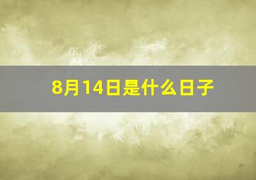 8月14日是什么日子