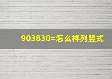 903830=怎么样列竖式