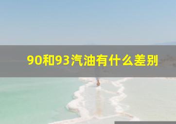 90和93汽油有什么差别(