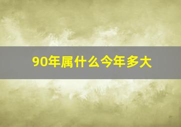 90年属什么今年多大