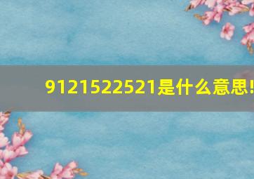 9121522521是什么意思(!