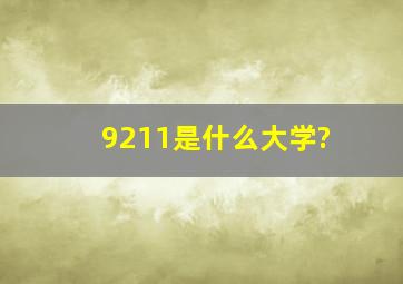 9211是什么大学?