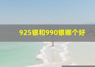 925银和990银哪个好